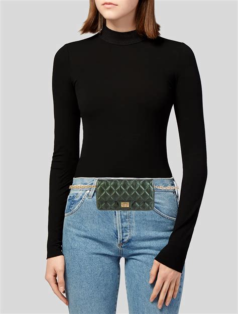 chanel waist bag green|chanel waist bag with pouch.